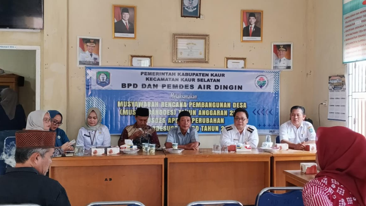 Musrenbangdes Air Dingin 2027 Fokus pada Pembangunan Desa