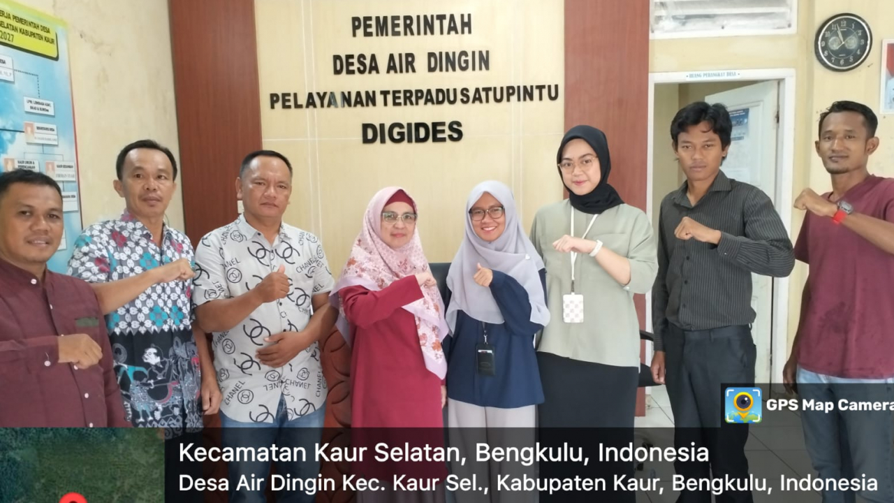 Kunjungan BPKP RI Monitoring Tata Kelola Data Kesos di Desa Air Dingin Kabupaten Kaur