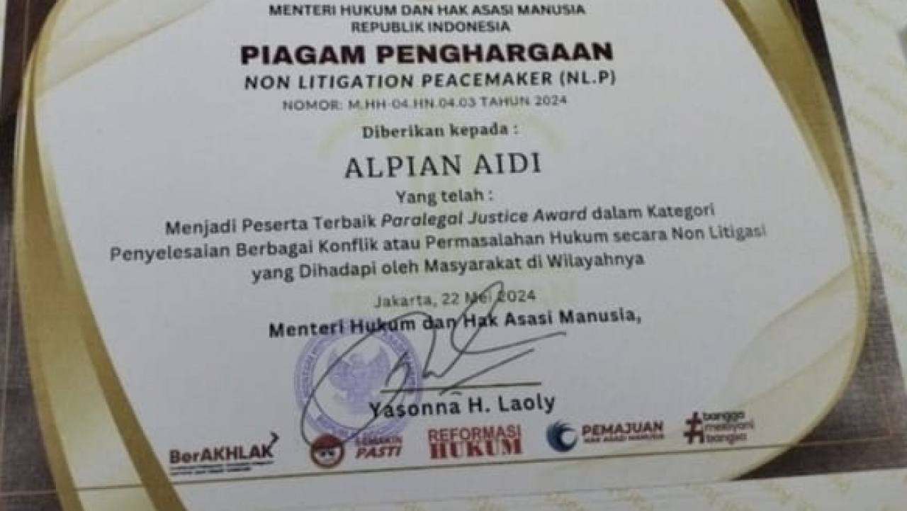Kades Air Dingin Wakil PJA Tahun 2024