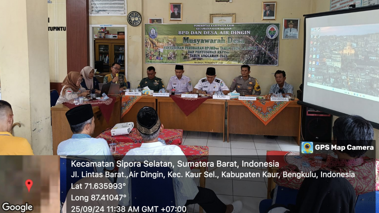 **Musyawarah Desa Penyusunan Perubahan RPJMDes dan RKPDes Tahun Anggaran 2025 di Desa Air Dingin**