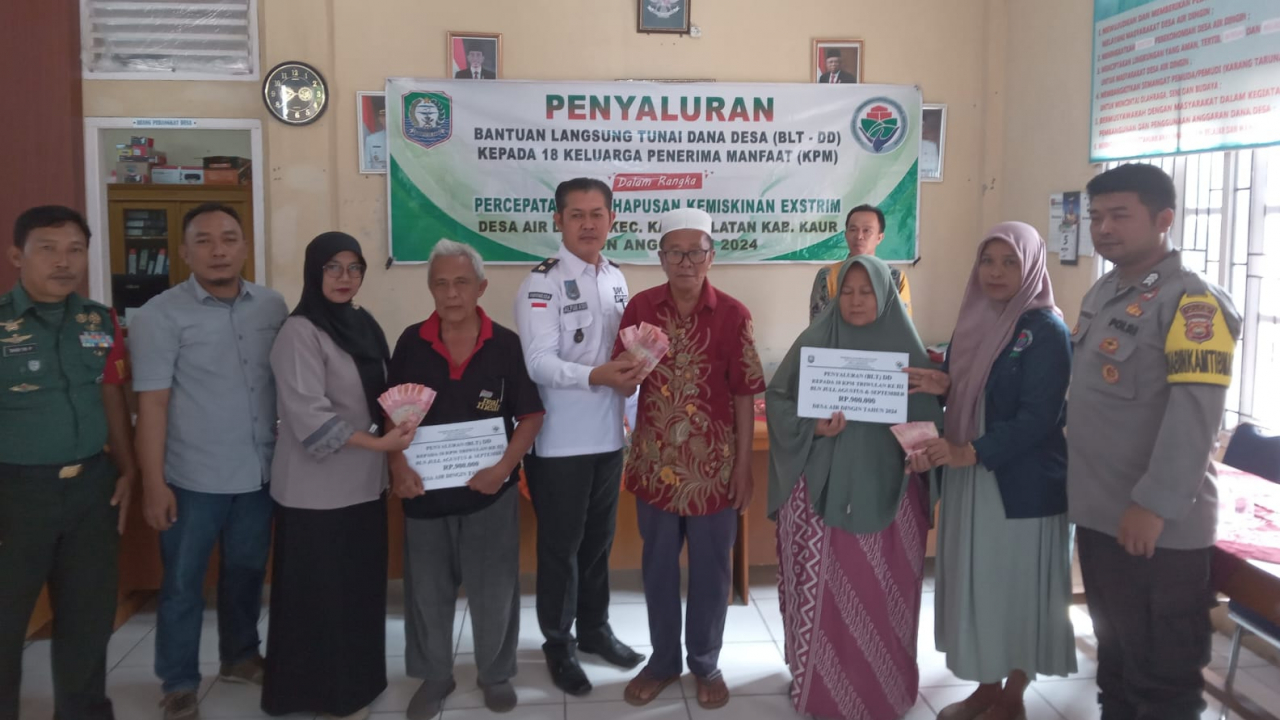 **Judul Artikel:** Penyaluran BLT DD Triwulan Ke III Desa Air Dingin Tahun 2024