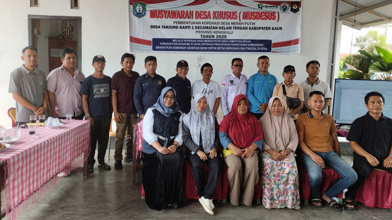 Pembentukan Pengurus Koperasi Desa Merah Putih Tanjung Ganti