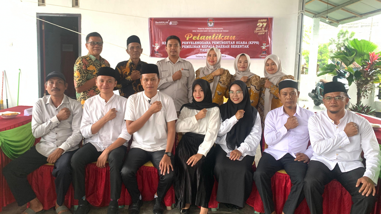 Pelantikan Anggota KPPS Desa Tanjung Ganti untuk Pilkada 2024