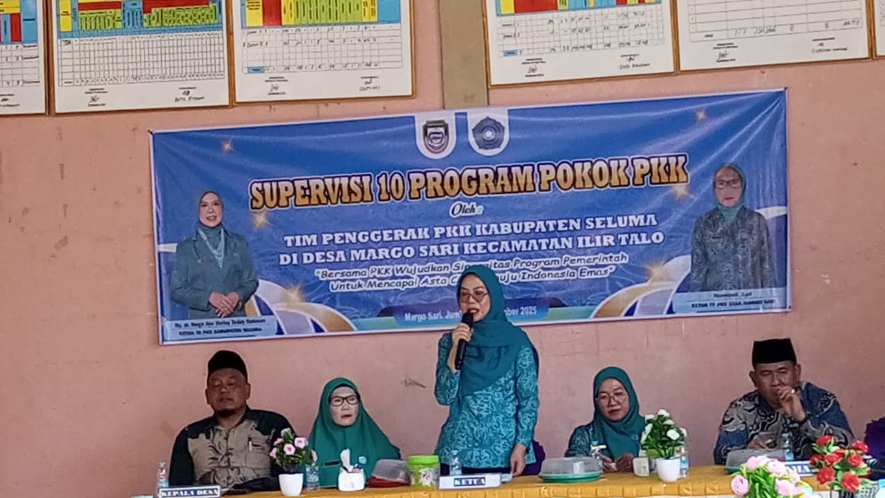 Tim Penggerak PKK Kabupaten Seluma Lakukan Supervisi 10 Program PKK Di Desa Margo Sari