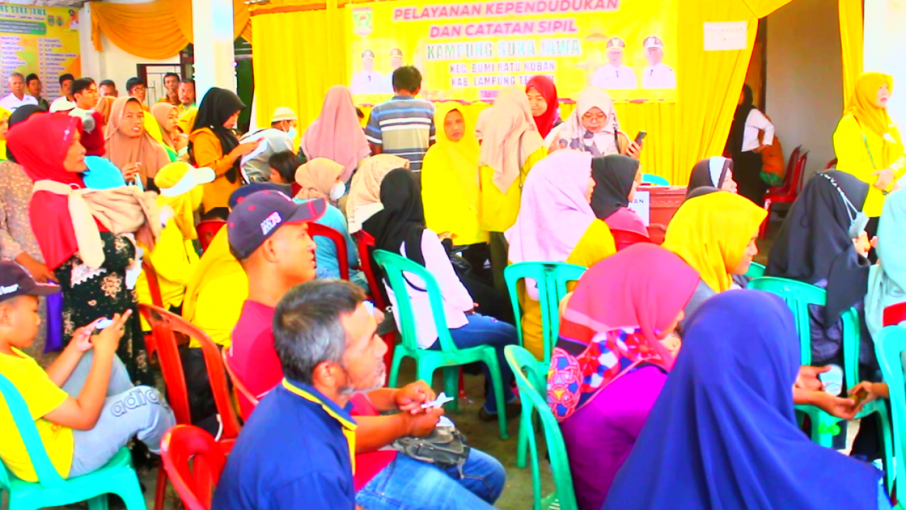 Pelayanan DUkcapil di Kampung Suka Jawa Kecamatan Bumi Ratu Nuban Kabupaten Lampung Tengah
