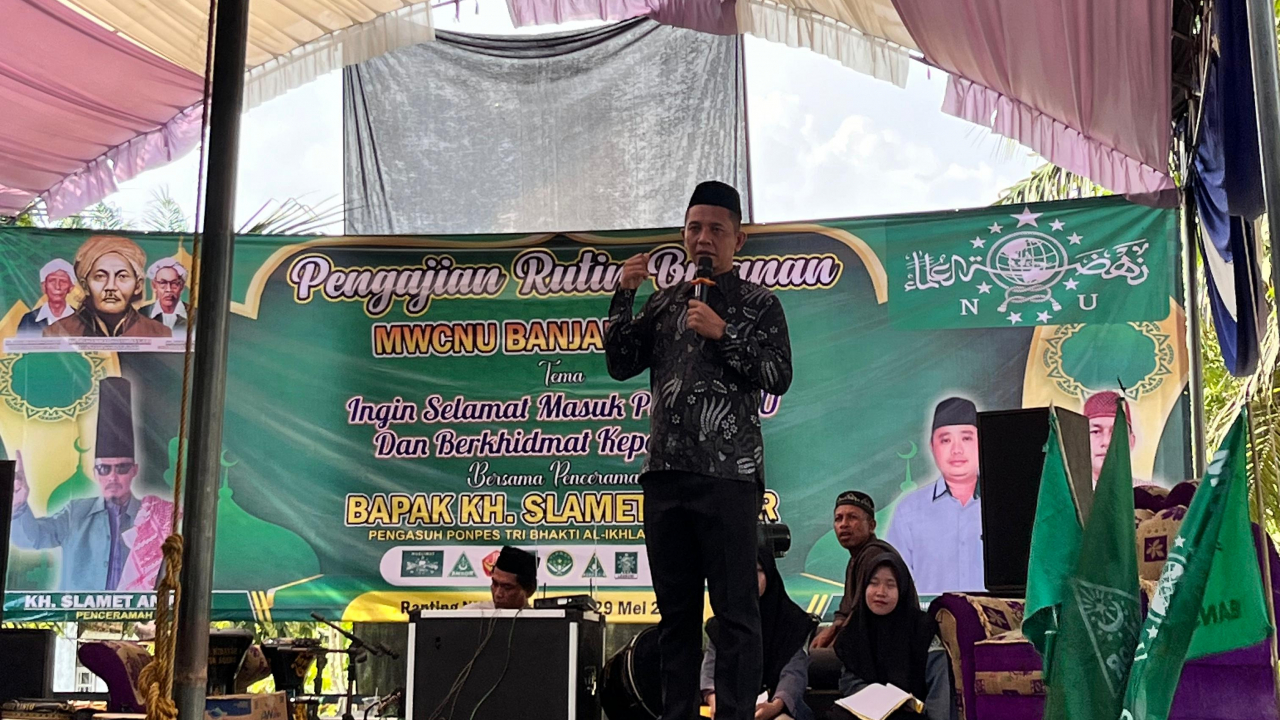Kepala Kampung Bujuk Agung Hadiri Pengajian Triwulanan MWCNU Banjar Margo