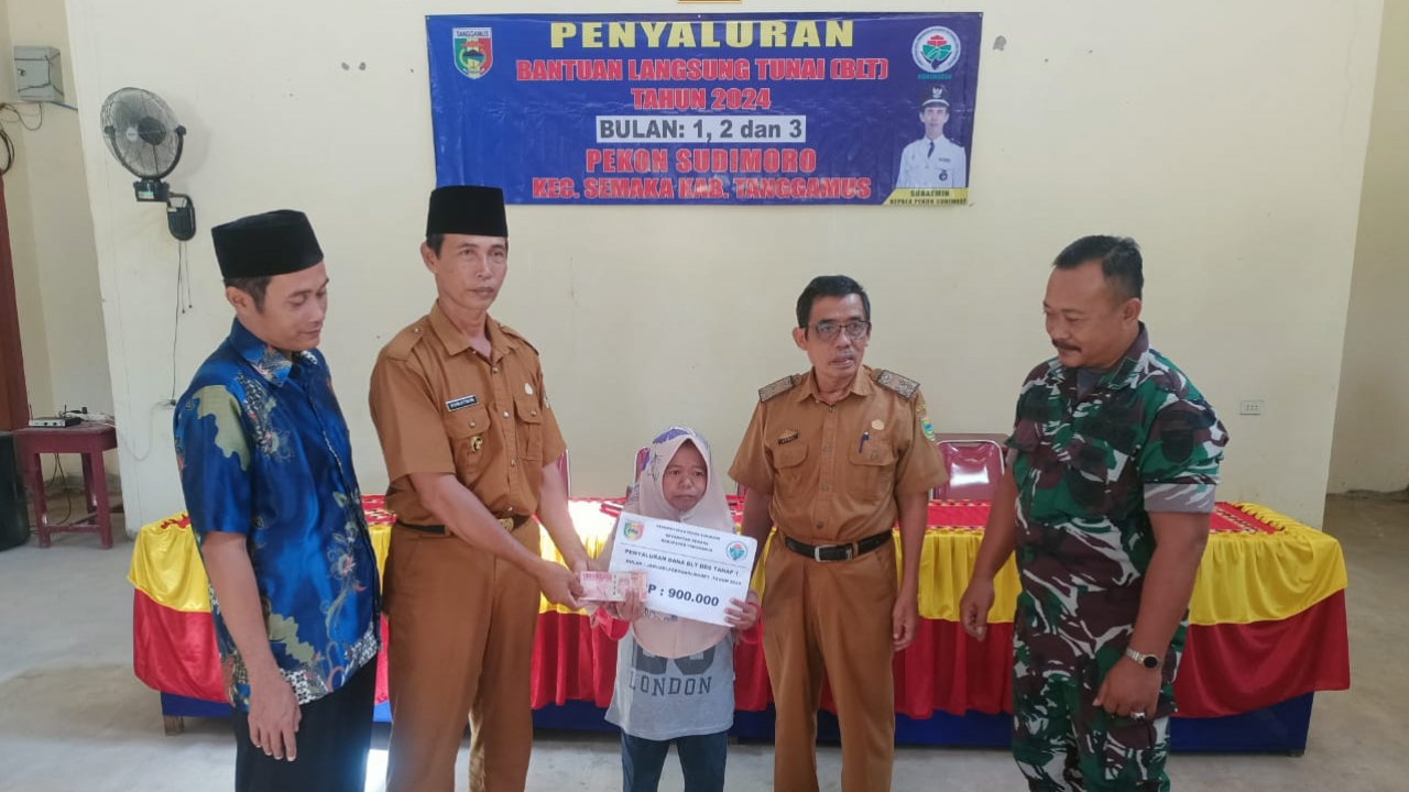 PENYALURAN BLT DANA DESA TAHAP PERTAMA TAHUN 2024 PEKON SUDIMORO