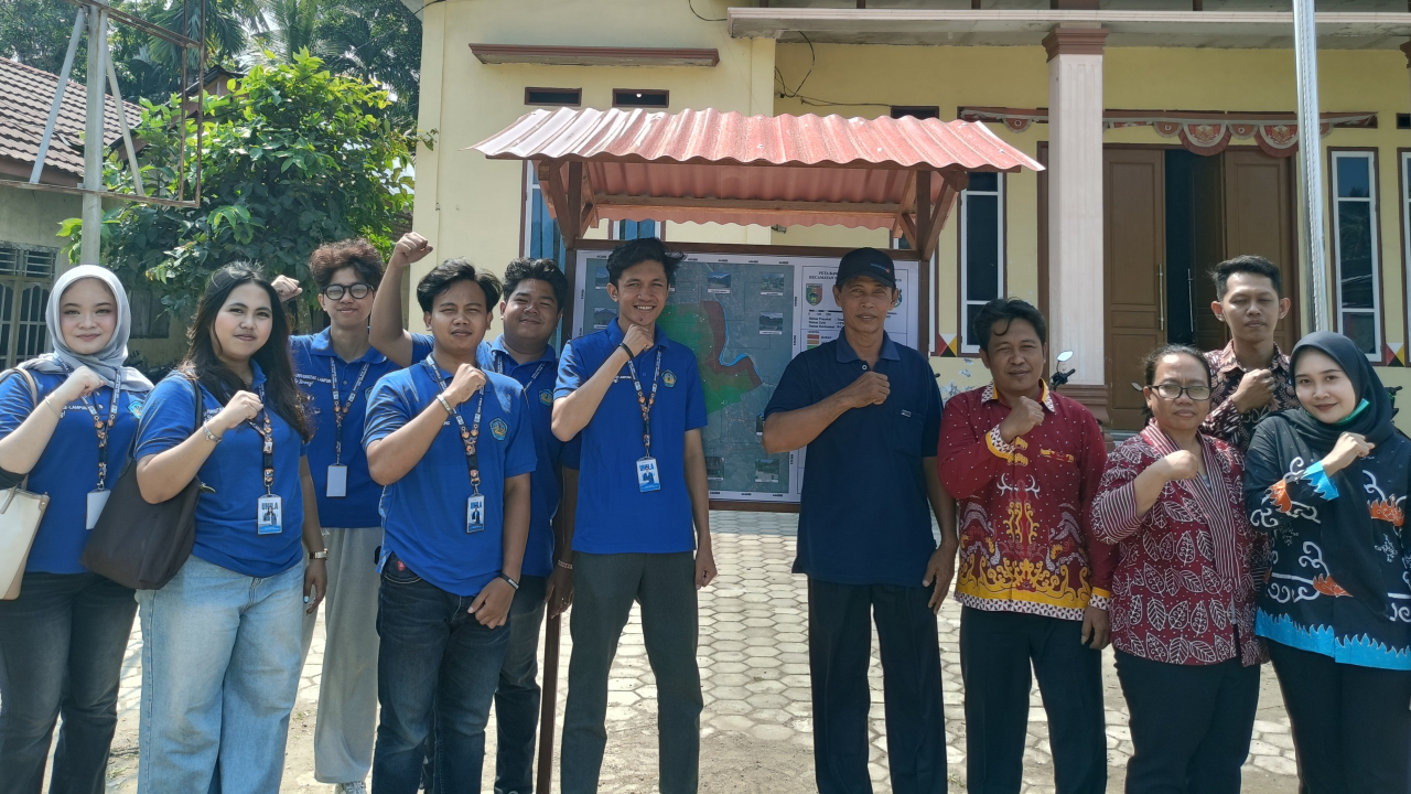 PERESMIAN PETA MITIGASI BENCANA MAHASISWA KKN UNILA DI PEKON SUDIMORO