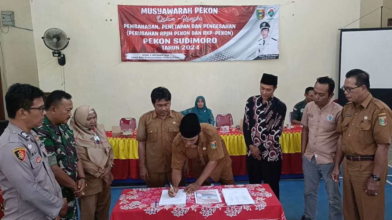 **Pemerintah Pekon Sudimoro Gelar Musyawarah Perubahan RPJM-Pekon dan Penetapan RKP-Pekon Tahun 2024**
