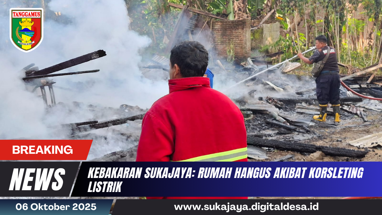 Kebakaran Sukajaya: Rumah Hangus Akibat Korsleting Listrik
