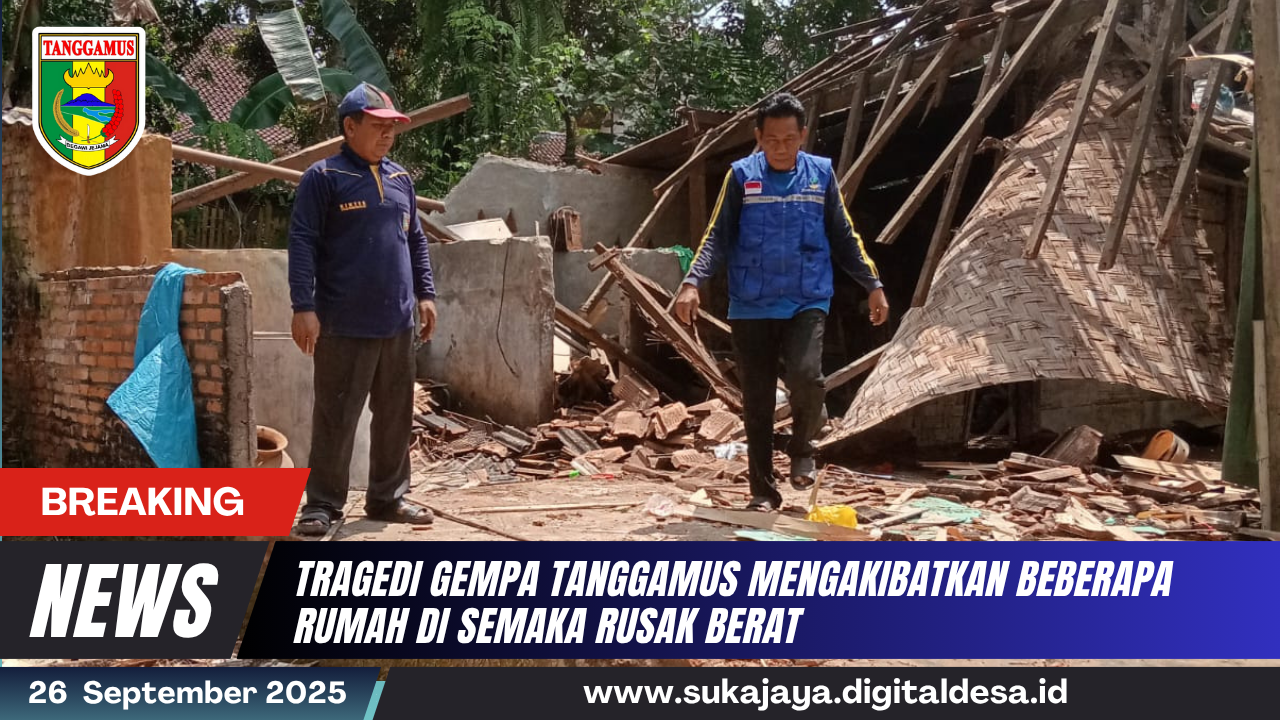 Tragedi Gempa Tanggamus Mengakibatkan Beberat Rumah di Semaka Rusak Berat
