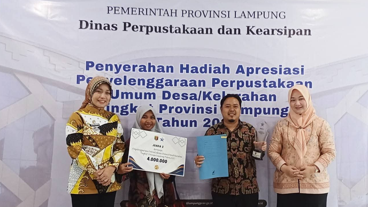 Pustaka Kencana Raih Juara II Perpustakaan Desa Terbaik Provinsi Lampung Tahun 2025