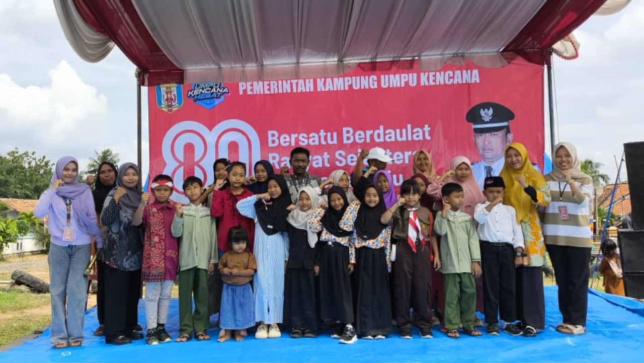DOKUMENTASI KEGIATAN  LOMBA PIDATO TINGKAT SD KREASI IBU-IBU HUT RI KE 80 KAMPUNG UMPU KENCANA