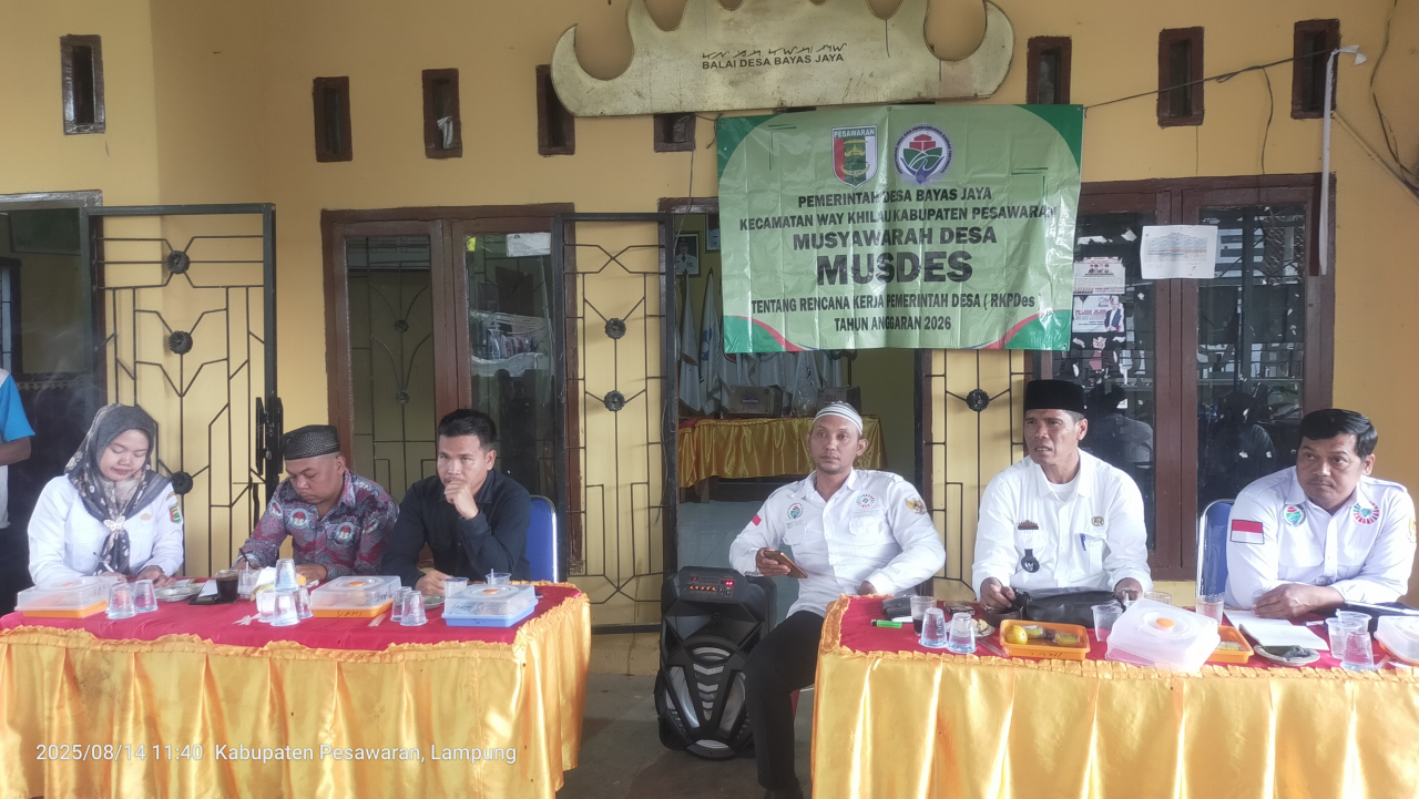 Rencana Kerja Pemerintah Desa Bayas Jaya Tahun 2025 Berfokus pada Peningkatan Pelayanan Publik