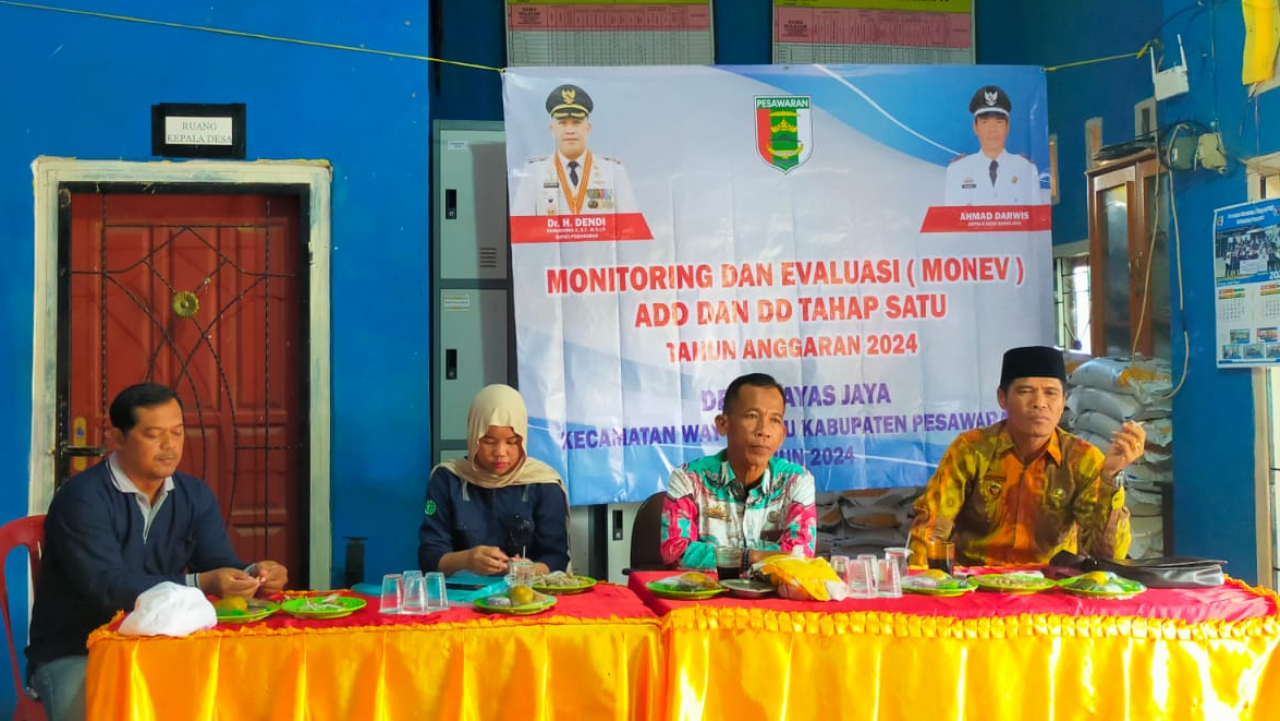 Monitoring dan Evaluasi ADD dan DD Tahap Pertama Tahun Anggaran 2024 di Desa Bayas Jaya