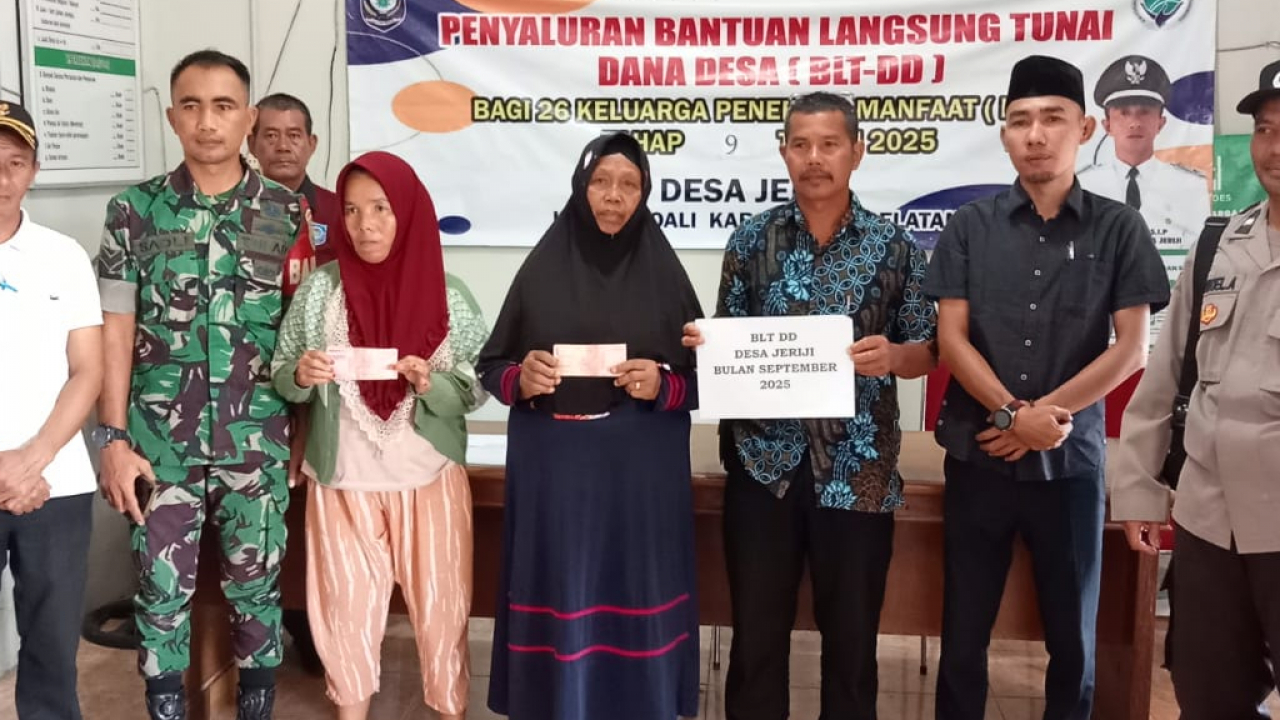 Penyaluran BLT-DD Bulan September 2025 di Desa Jeriji