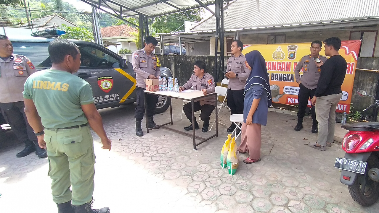 Gerakan Pangan Murah Polres Bangka Selatan Sukses di Gadung