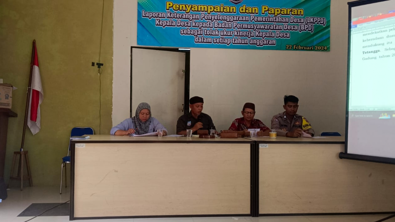 PAPARAN LAPORAN KETERANGAN PEMERINTAH DESA (LKPPD) TAHUN ANGGARAN 2023