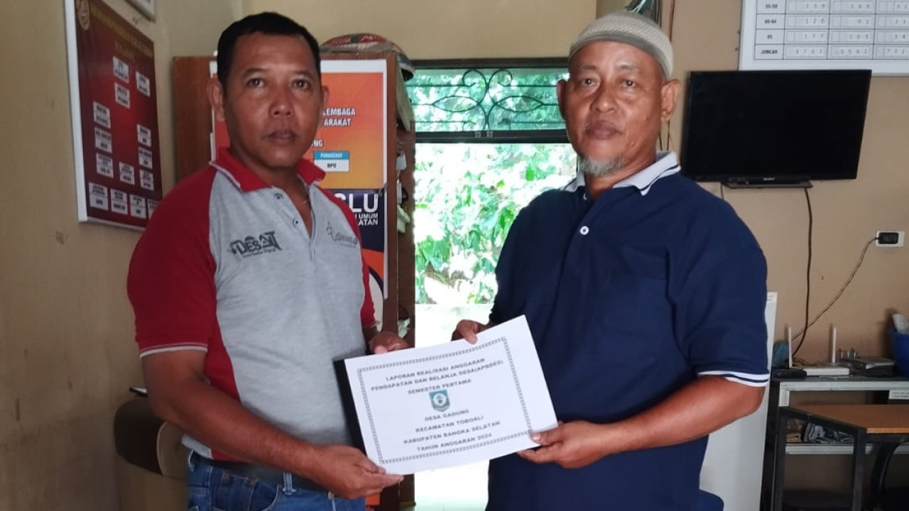 **Penyampaian Realisasi Penyerapan APBDes Desa Gadung Tahun Anggaran 2024**