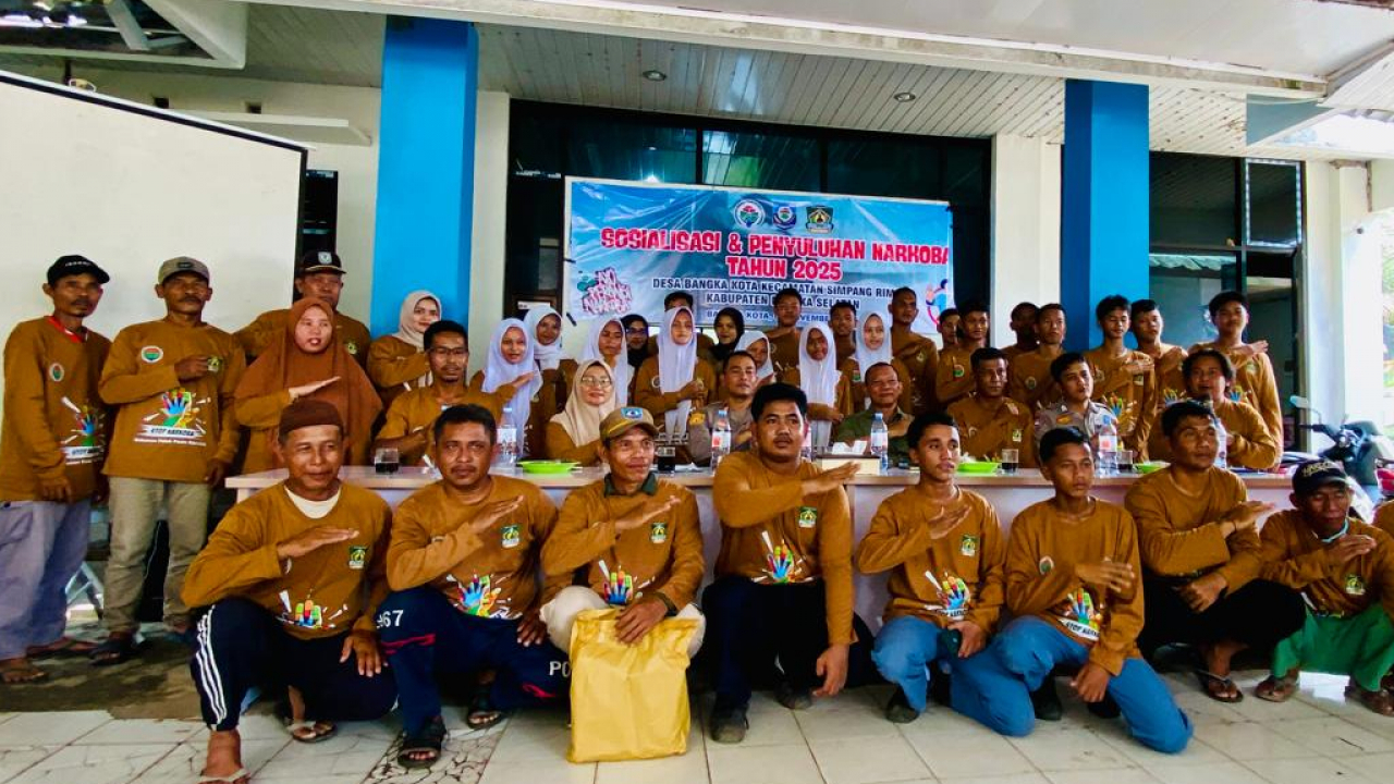 PEMERINTAH DESA BANGKA KOTA MELAKSANAKAN SOSIALISASI DAN PENYULUHAN NARKOBA BERSAMA BNNK