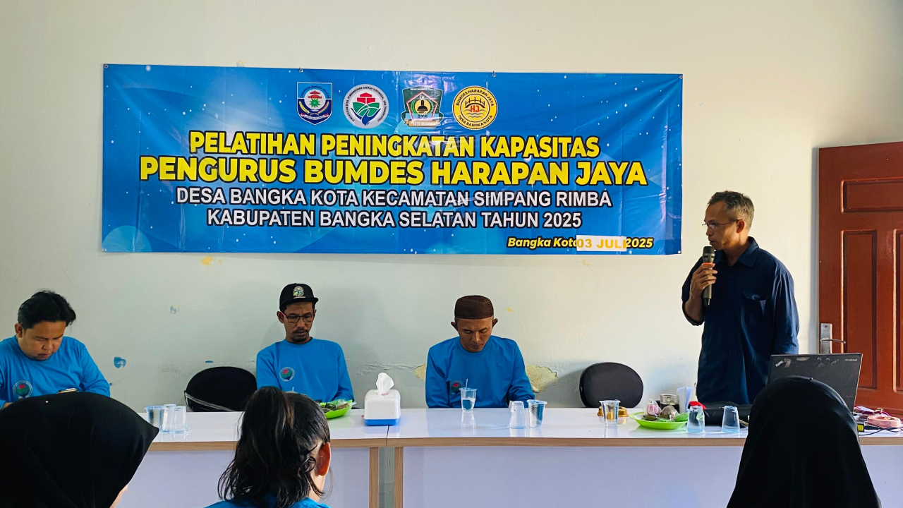 PELATIHAN PENGELOLAAN  BADAN USAHA MILIK DESA HARAPAN JAYA KEPADA PENGURUS TAHUN 2025
