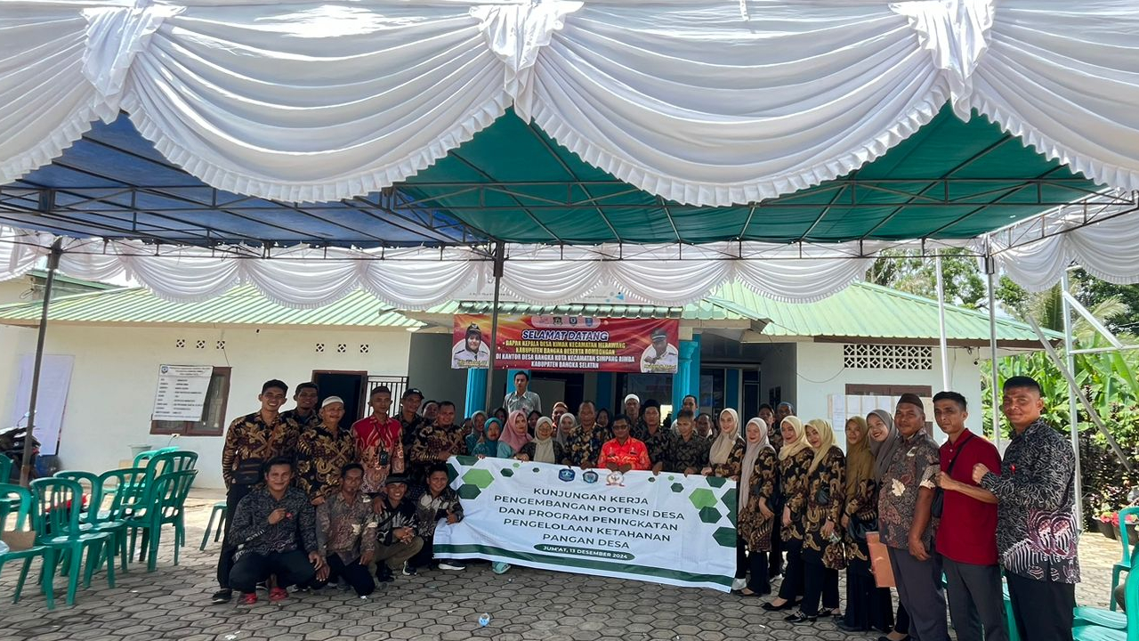 KUNJUNGAN KERJA PENGEMBANGAN POTENSI DESA DAN PROGRAM PENINGKATAN PENGELOLAAN KETAHANAN PANGAN PEMDES KIMAK ke Desa Bangka Kota