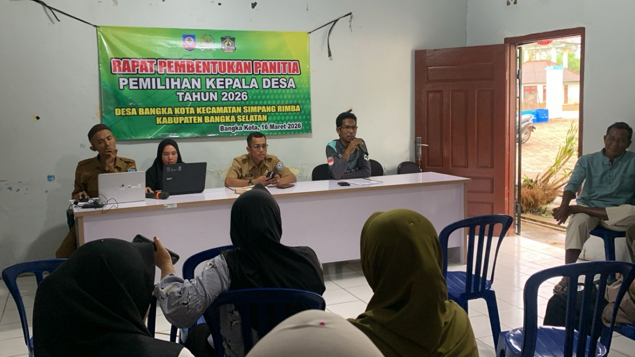 MUSYAWARAH DESA PEMBENTUKAN PANITIA PEMILIHAN KEPALA DESA SERENTAK TAHUN 2026 DESA BANGKA KOTA