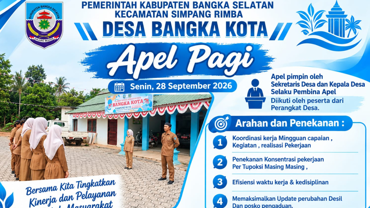 APEL PAGI  SENIN PEMDES BANGKA KOTA