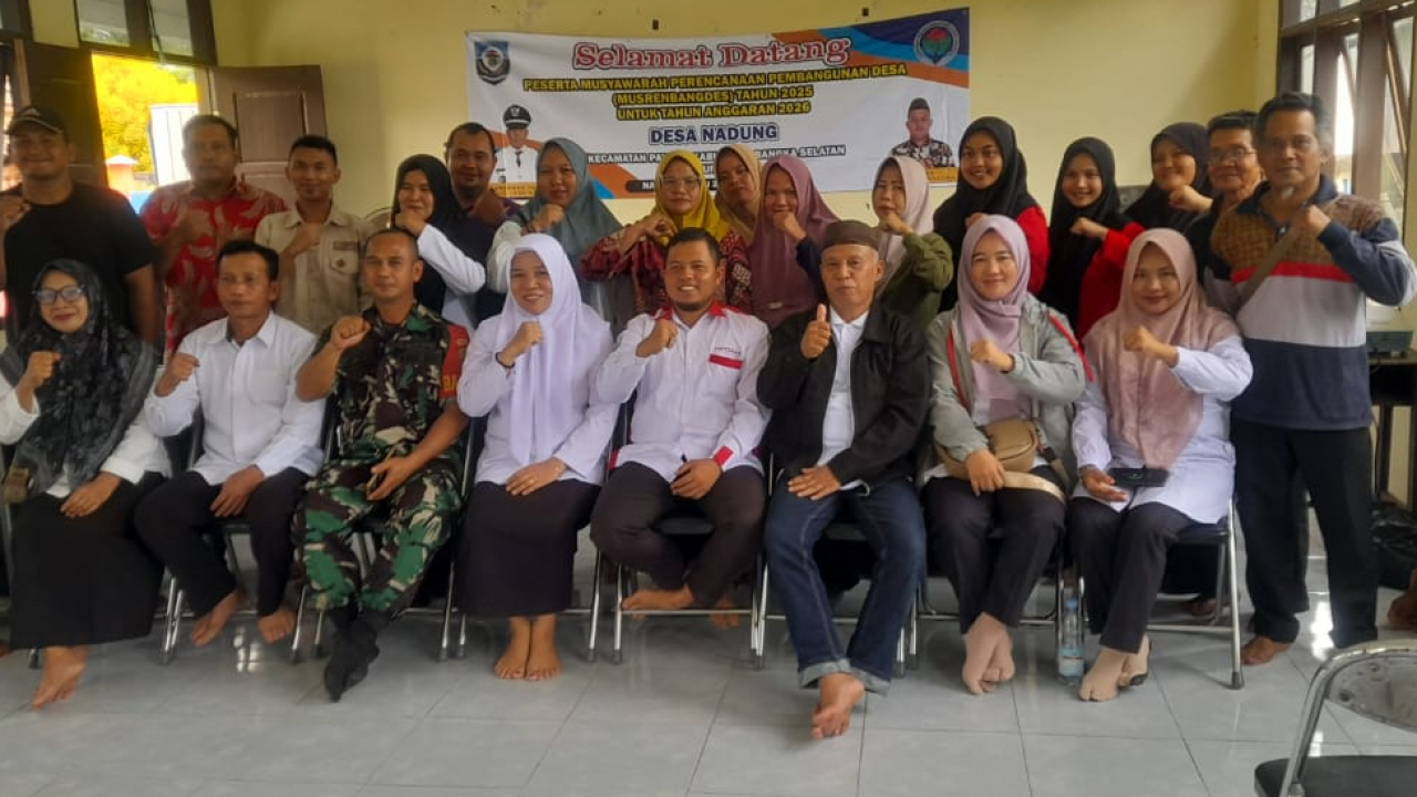 Musyawarah Perencanaan Pembangunan Desa Musrenbangdes Tahun 2025 Untuk Anggaran Tahun 2026 di Desa Nadung Kecamatan Payung Kabupaten Bangka Selatan