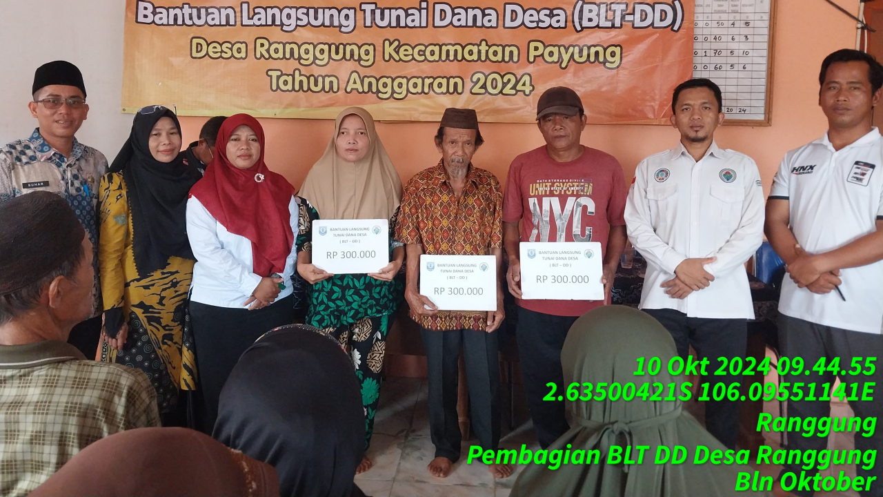 Penyaluran BLT-DD di Desa Ranggung, Kecamatan Payung