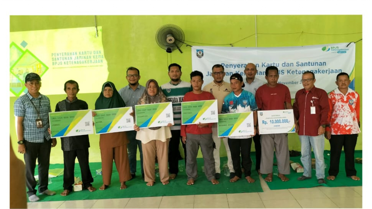 BPJS Ketenagakerjaan Serahkan Santunan Kematian di Desa Ranggung