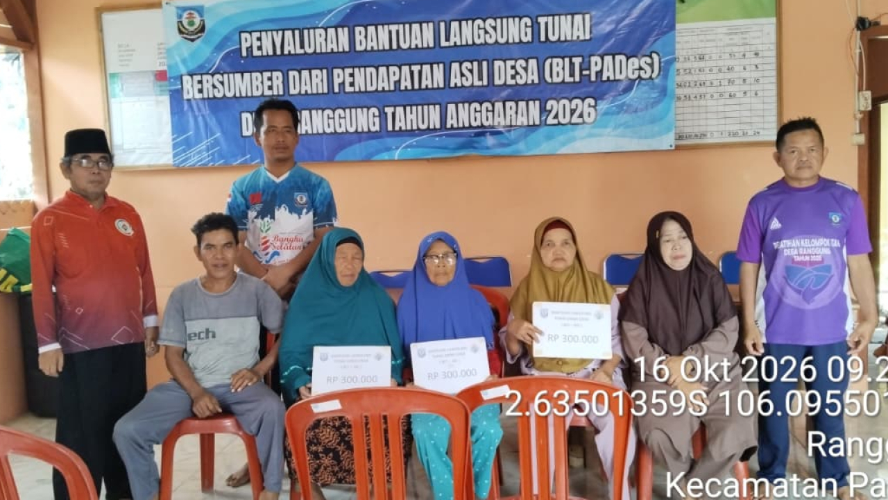 Penyaluran BLT PADesa Oktober 2026 di Kantor Kepala Desa Ranggung