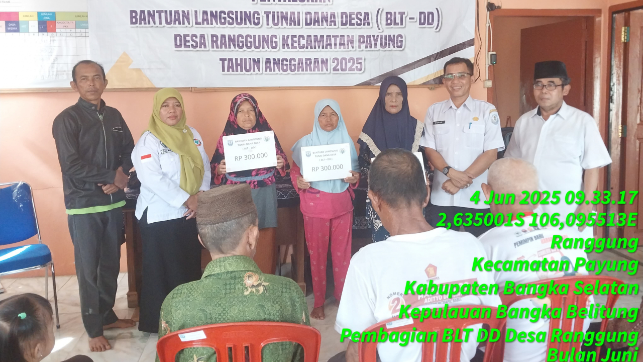 Pembagian BLT Dana Desa Bulan Juni di Desa Ranggung