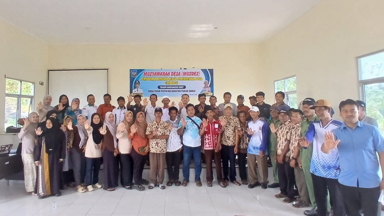 Desa Pasir Putih Gelar Musyawarah Desa Penyusunan RKPDes Tahun 2027 dan Rembuk Stunting