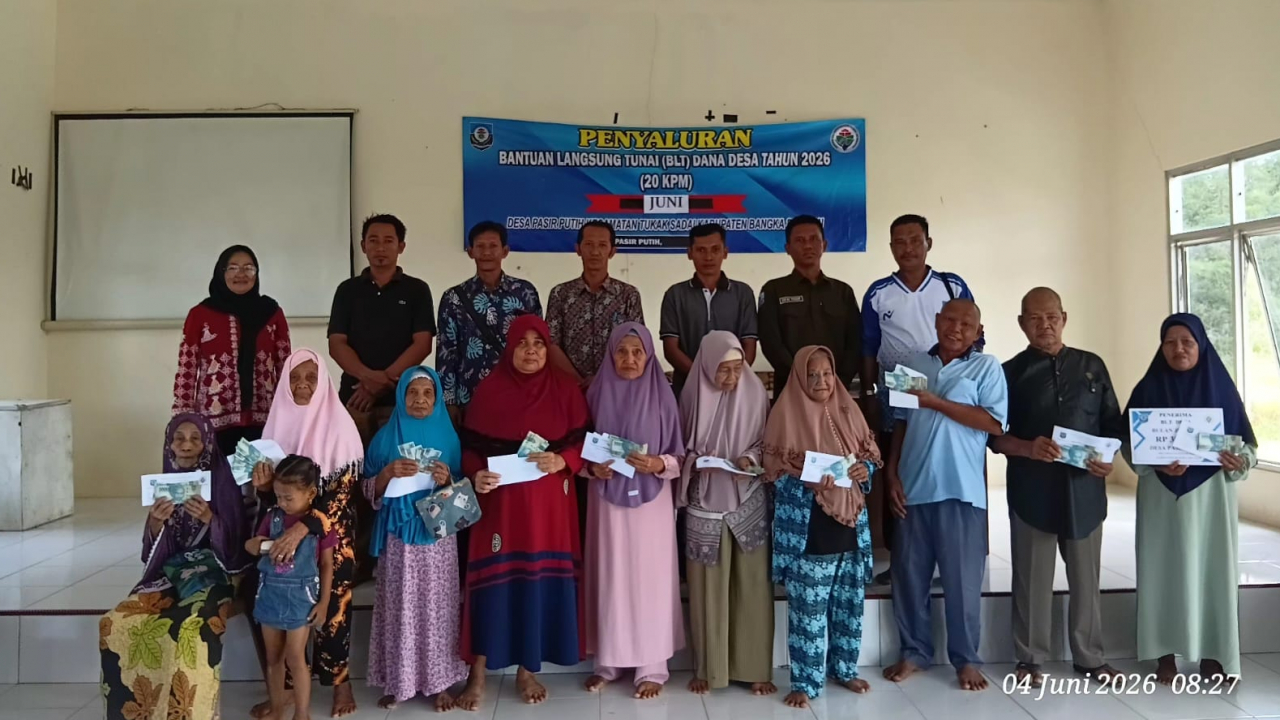 Penyaluran BLT Dana Desa Pasir Putih Bulan JUNI 2026 Berjalan Lancar