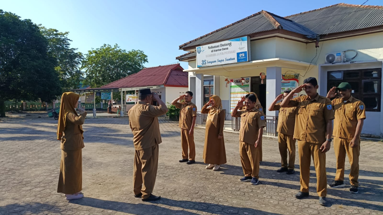Apel Kedisiplinan Perangkat Desa Sumber Jaya Permai Agustus