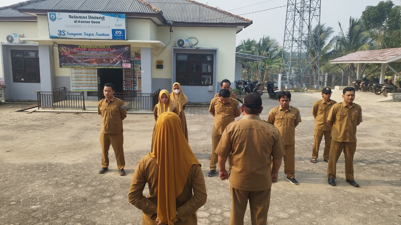 Apel Rutin Desa Sumber Jaya Permai Tingkatkan Kedisiplinan