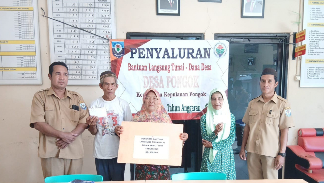 Penyaluran Bantuan Langsung Tunai Dana Desa (BLT-DD) Periode April–Juni 2025 di Desa Pongok