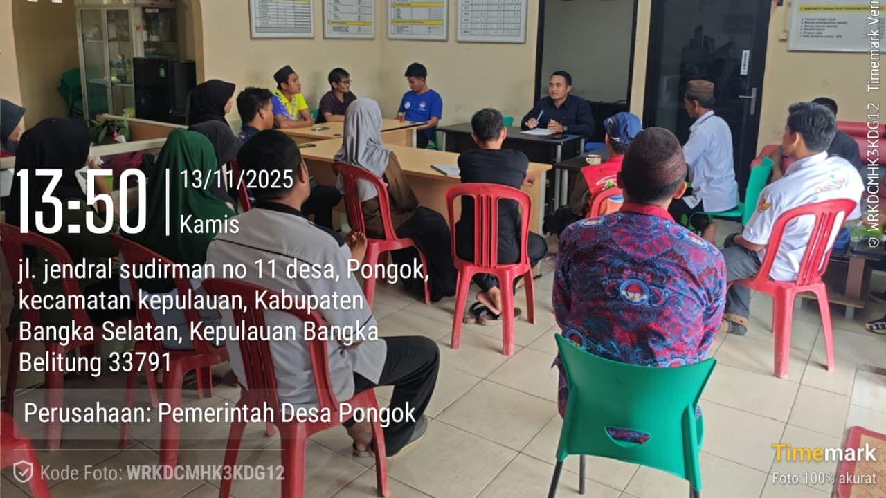 Rapat Evaluasi dan Pemeriksaan SPJ Pemerintah Desa Pongok bersama Camat Kepulauan Pongok
