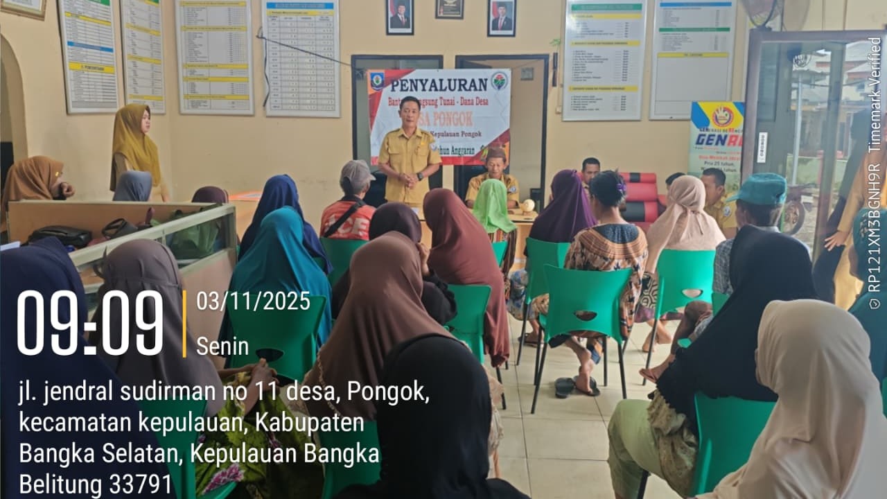 Sebelum Penyaluran BLT-DD, Kepala Desa Pongok Himbau Warga Segera Lunasi PBB