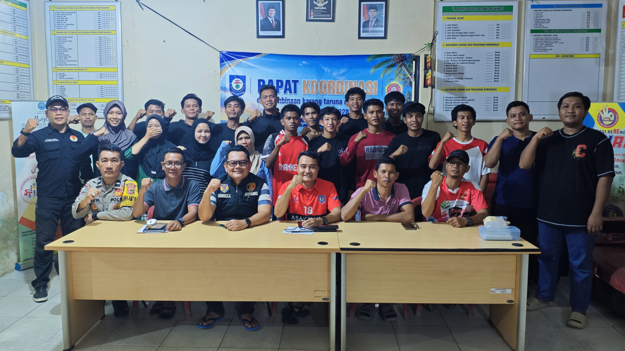 Pemerintah Desa Pongok Gelar Rapat Koordinasi dan Pembinaan Karang Taruna Masa Bakti 2026–2031