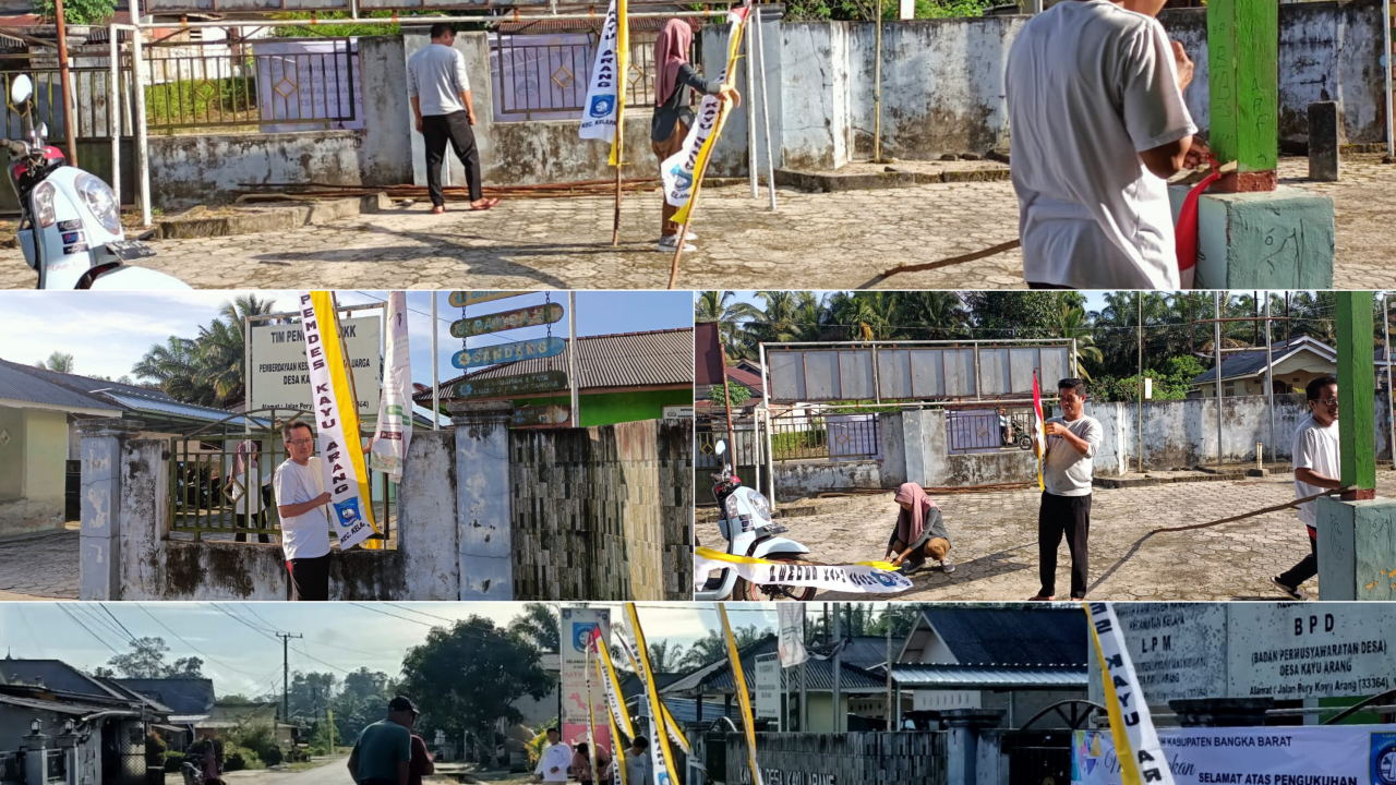 Desa Kayu Arang Sambut Hari Kemerdekaan RI ke-79 dengan Umbul-Umbul