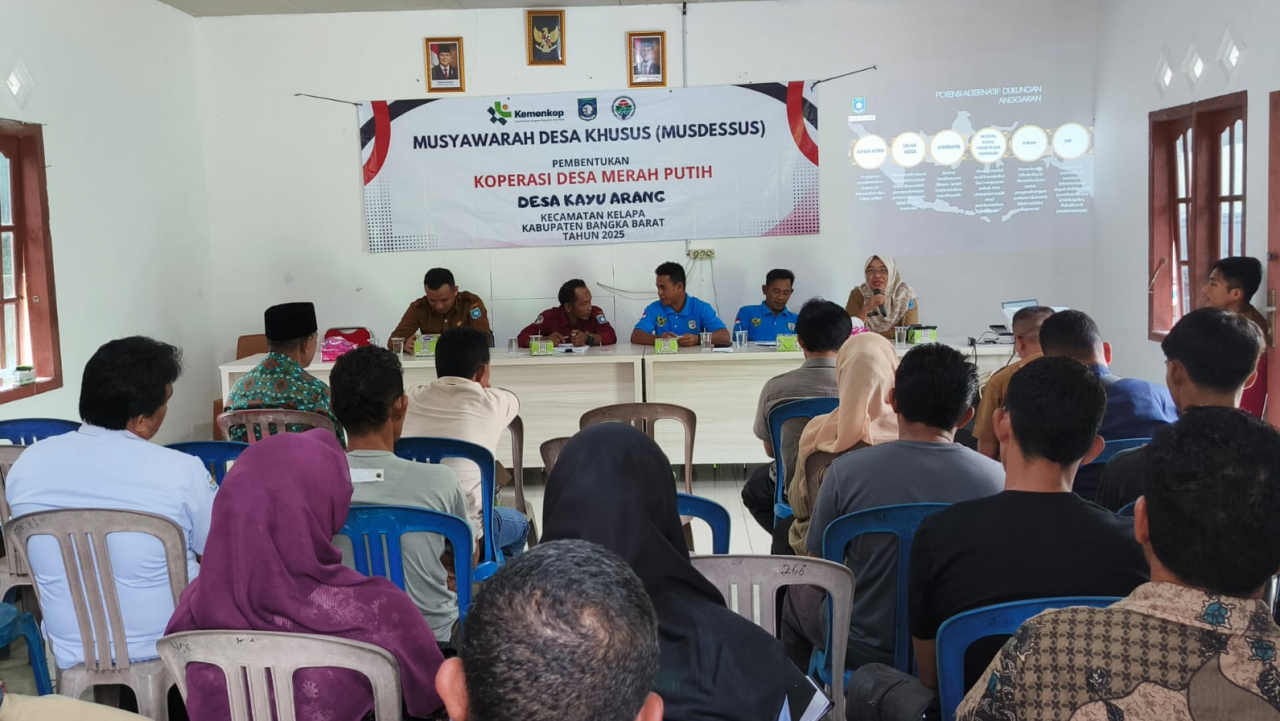 "Musdessus Pembentukan Koperasi Desa “Merah Putih” Digelar di Desa Kayu Arang"