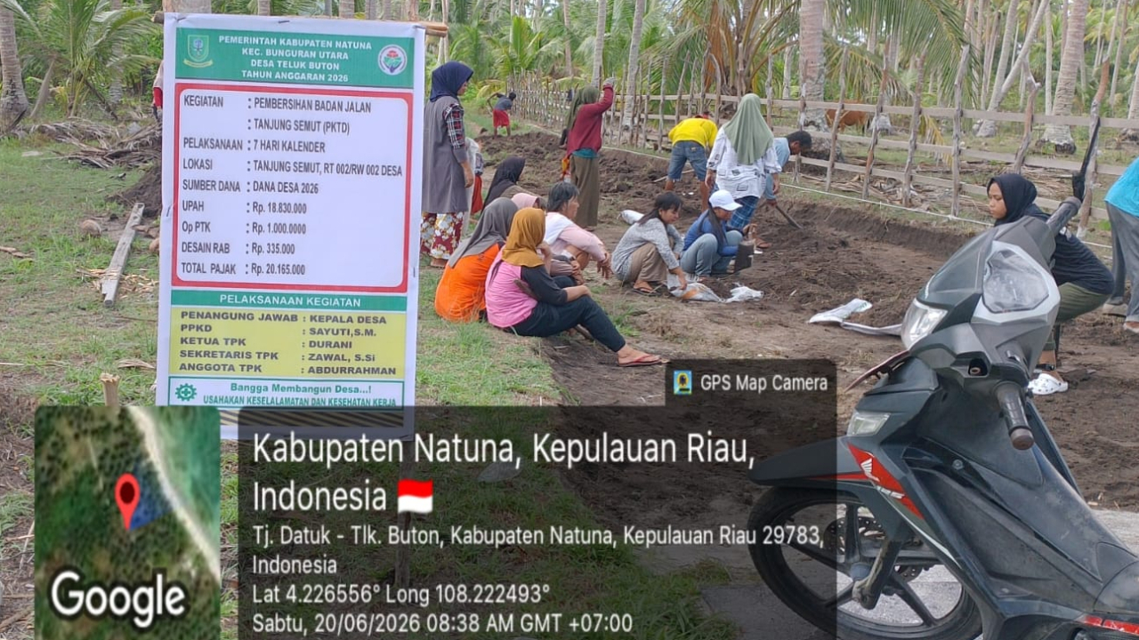 Program Padat Karya Tunai Dorong Ekonomi Warga Teluk Buton