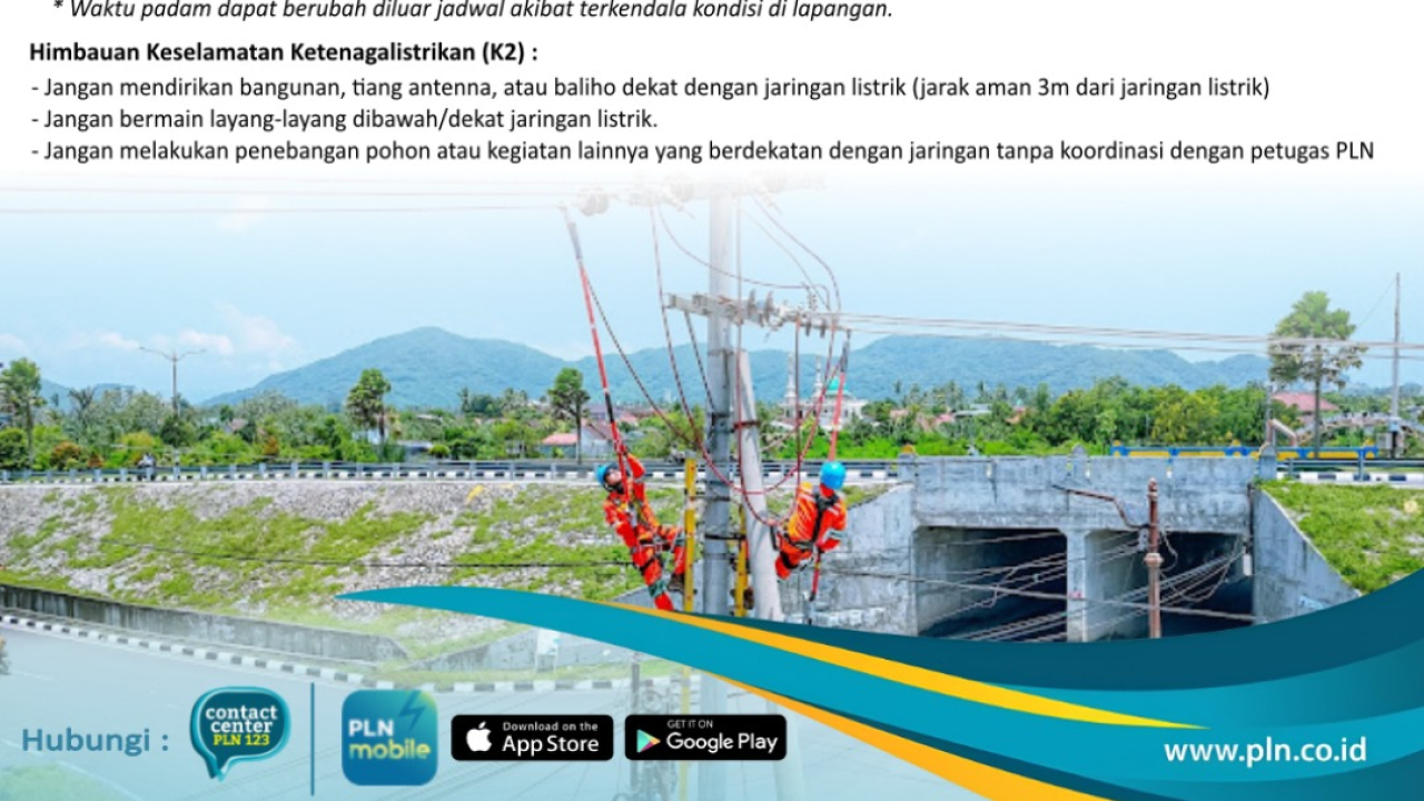 PLN Natuna Lakukan Pemadaman Listrik Terjadwal untuk Pemeliharaan Jaringan Tegangan 20 kV