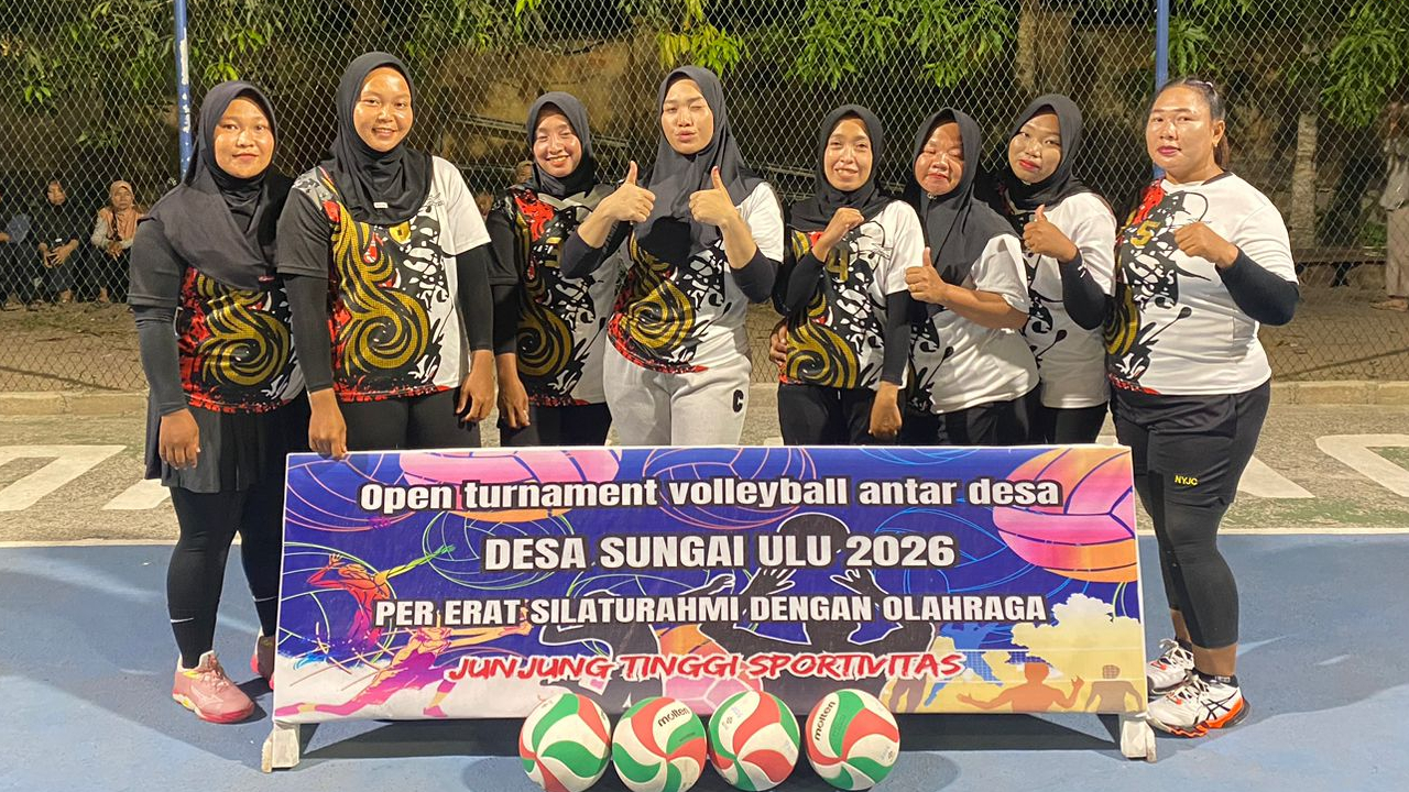 Bawa Semangat Juang, Tim Voli Remaja Putri Teluk Buton Ramaikan Kompetisi Antar Desa di Sungai Ulu
