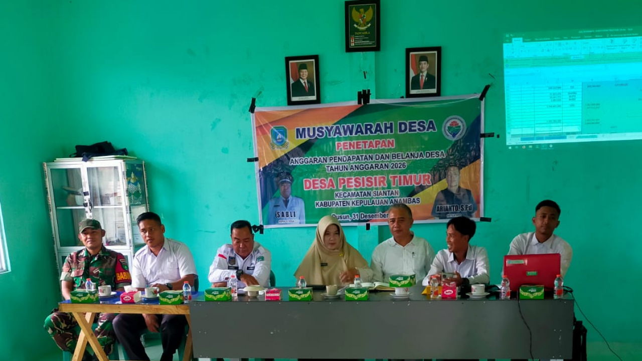 APBDesa 2026 Desa Pesisir Timur Telah Ditetapkan