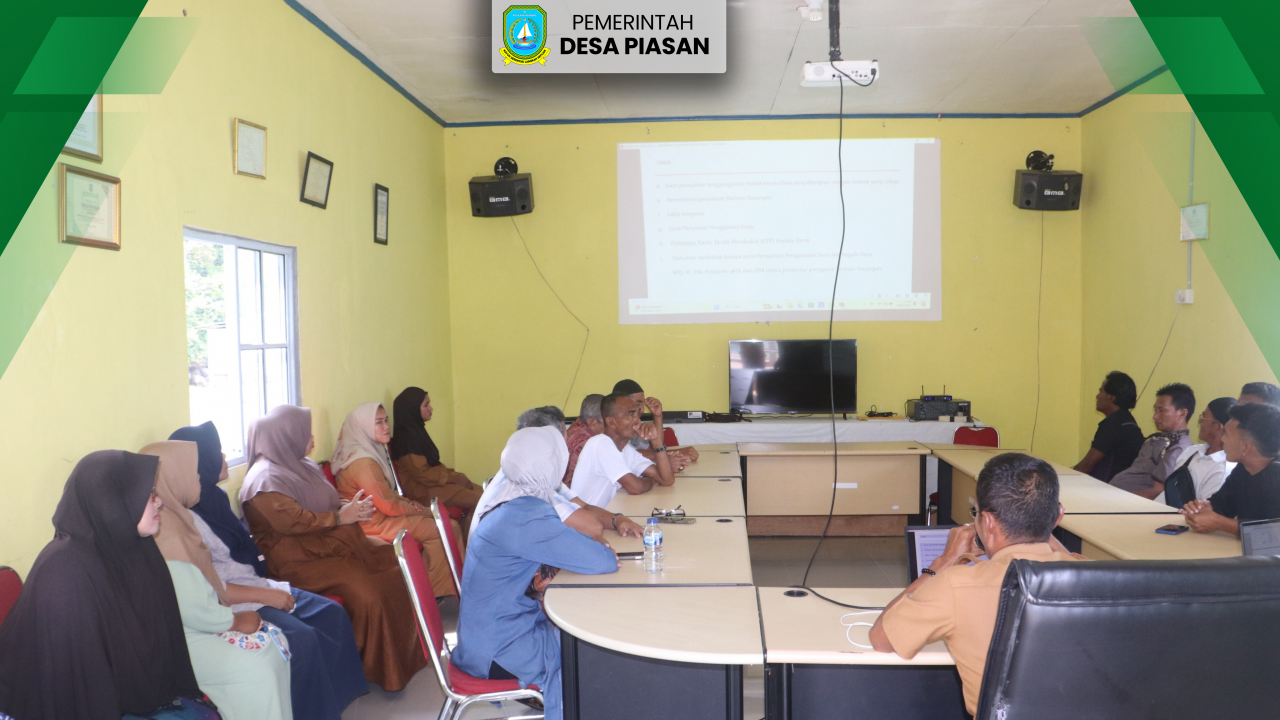 Musyawarah Perubahan Peraturan Kepala Desa Piasan: Penjabaran APBDesa Tahun Anggaran 2024