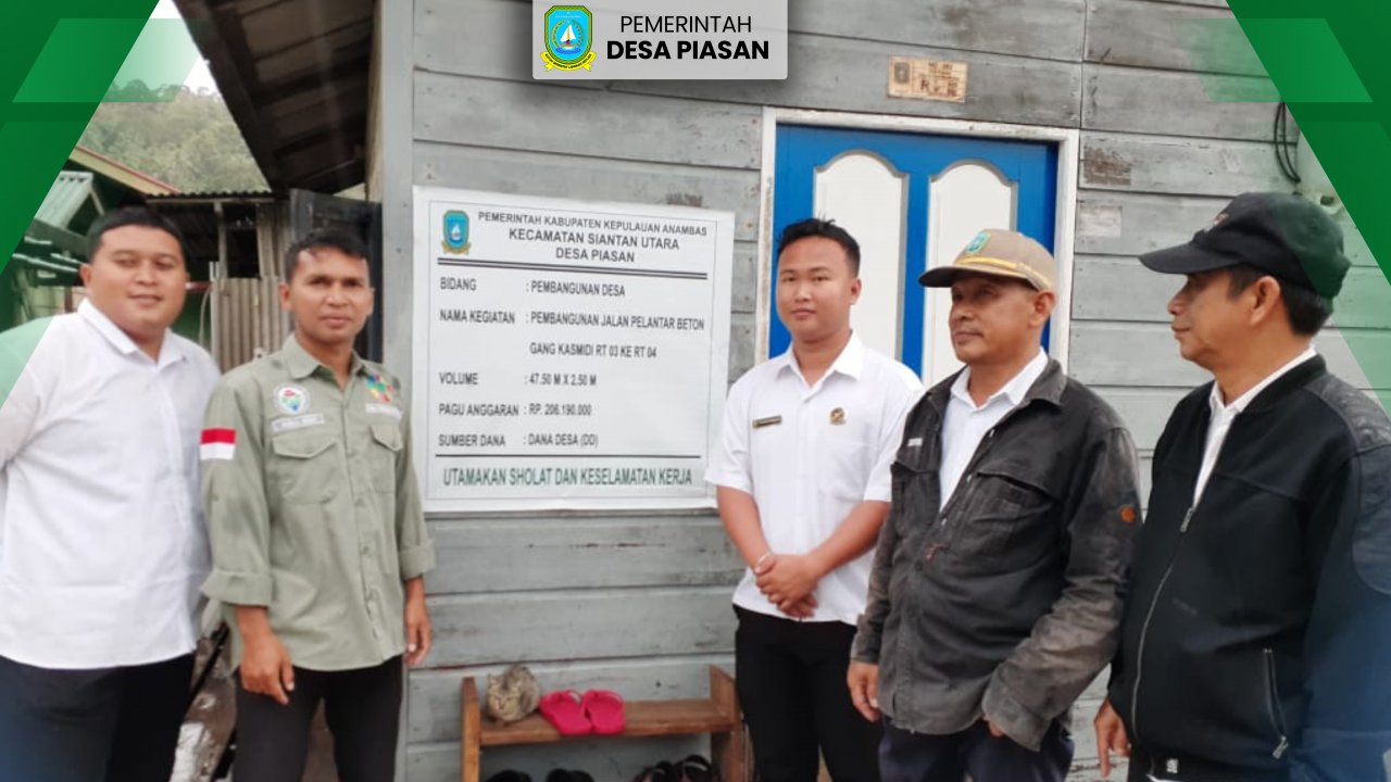 Monitoring dan Evaluasi Kecamatan Siantan Utara di Desa Piasan Fokus pada Dana Desa dan Pembangunan Berkelanjutan