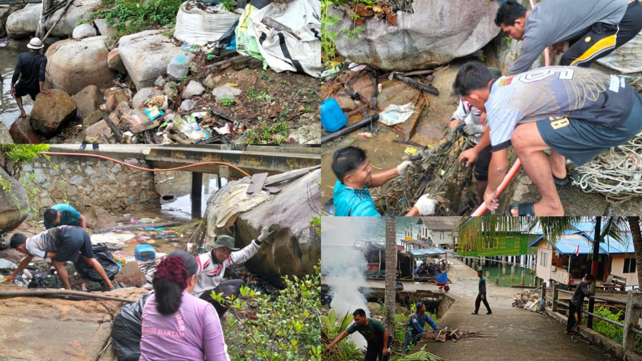 Antusiasnya Warga RT 007 RW 002 Batu Nyodong Lakukan Gotong Royong